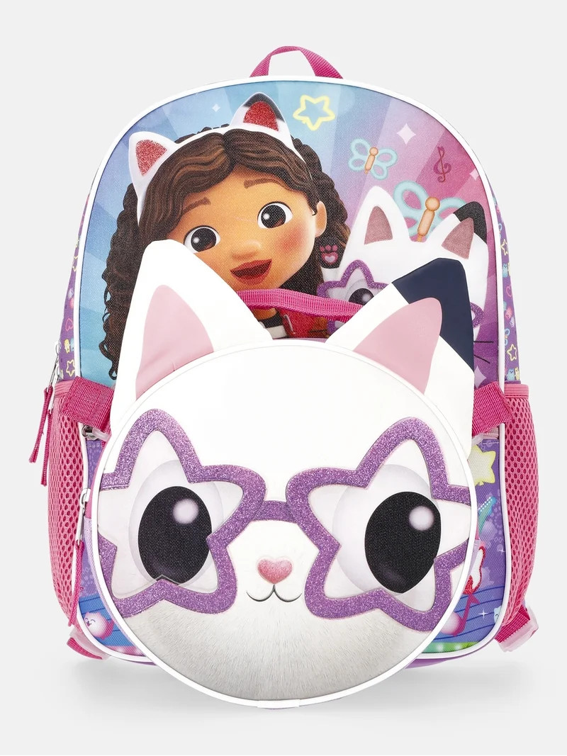 Universal Studio Gabby's Dollhouse 14" Toddler Backpack with Lunch Kit -Lavender | Walmart (US)