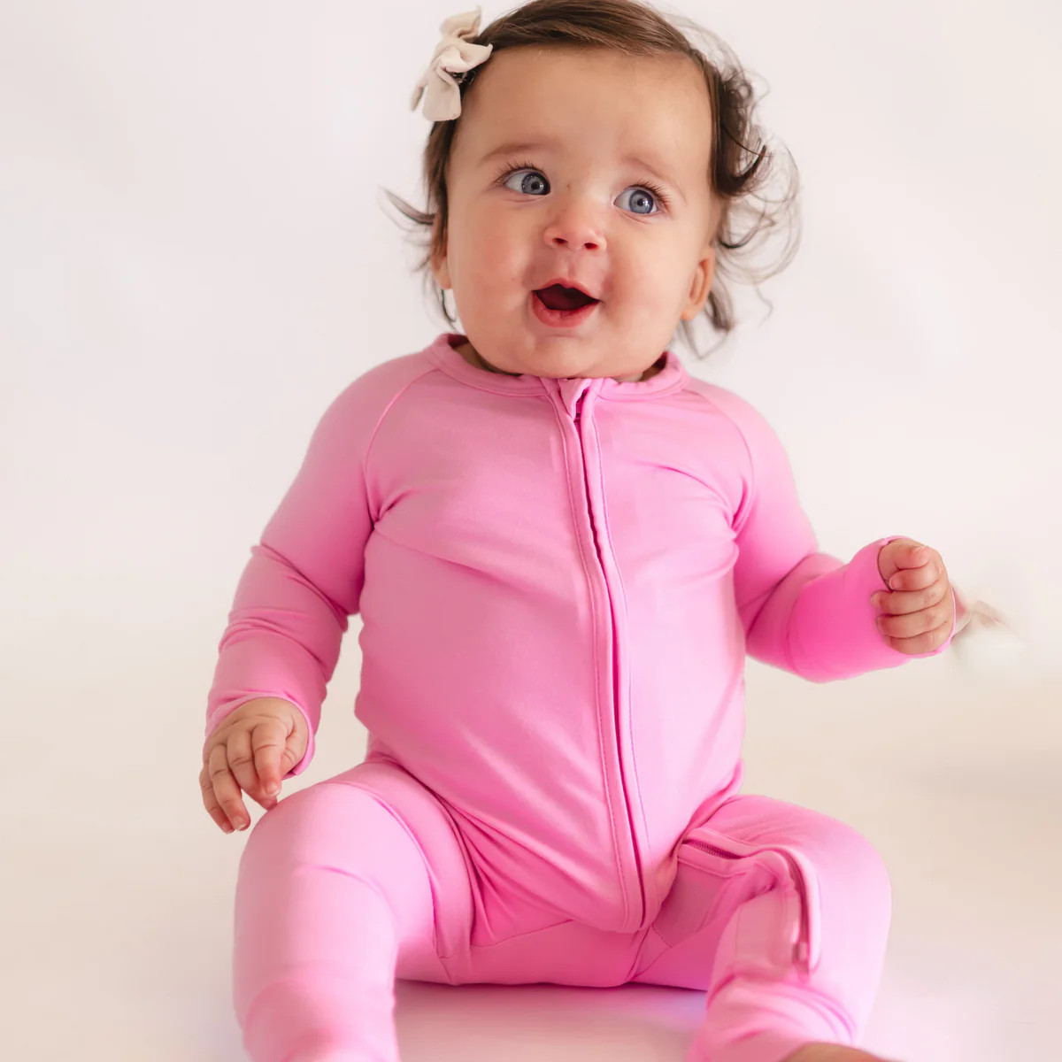 Infant Romper in Pretty Pink | Silks Design