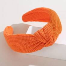 pc Girls Waffle Pattern Knot Decor Headband For Hair Decoration | SHEIN
