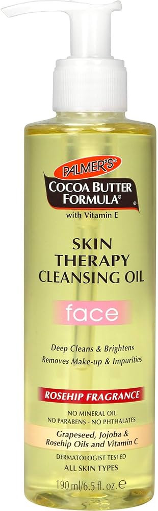 Palmers Cocoa Butter Skin Therapy Cleansing Oil, Face, Rosehip Fragrance, 6.5 Ounce | Amazon (US)