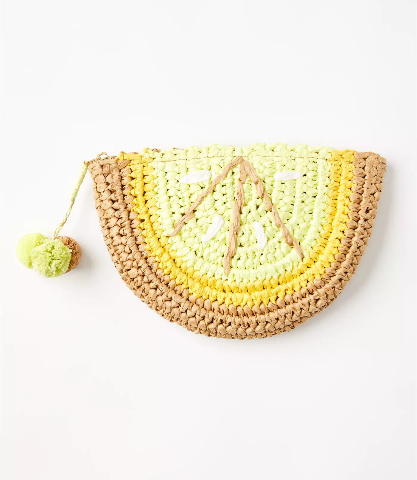 Lemon Straw Pouch | LOFT | LOFT