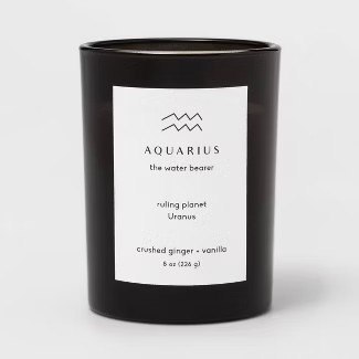 8oz Glass Jar Zodiac Candles Black - Project 62™ | Target