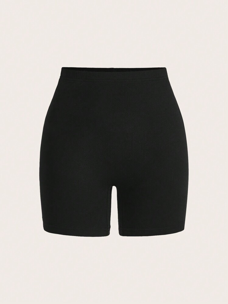 SHEIN EZwear Women's Casual Solid Color Cycling Shorts, Suitable For Summer Tight Leggings | SHEIN