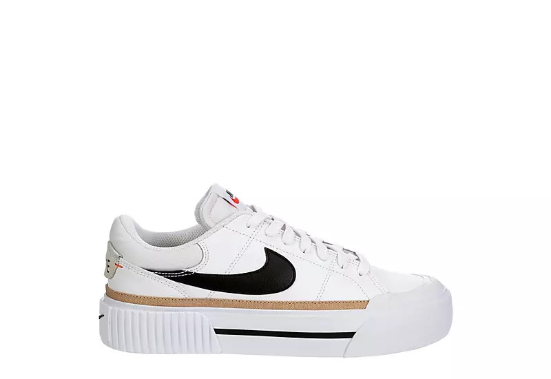 WHITE NIKE Womens Court Legacy Lift Sneaker | Rack Room Shoes