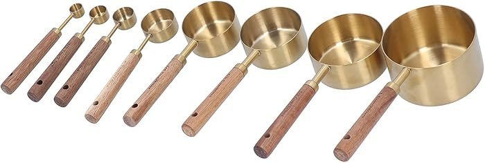 8pcs Measuring Cups Set, Dry Liquid Ingredients Measurement Stackable Stainless Steel Measuring C... | Amazon (US)