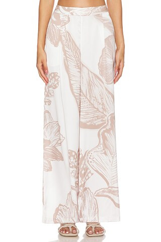 ROCOCO SAND Pant in Light Brown & White from Revolve.com | Revolve Clothing (Global)