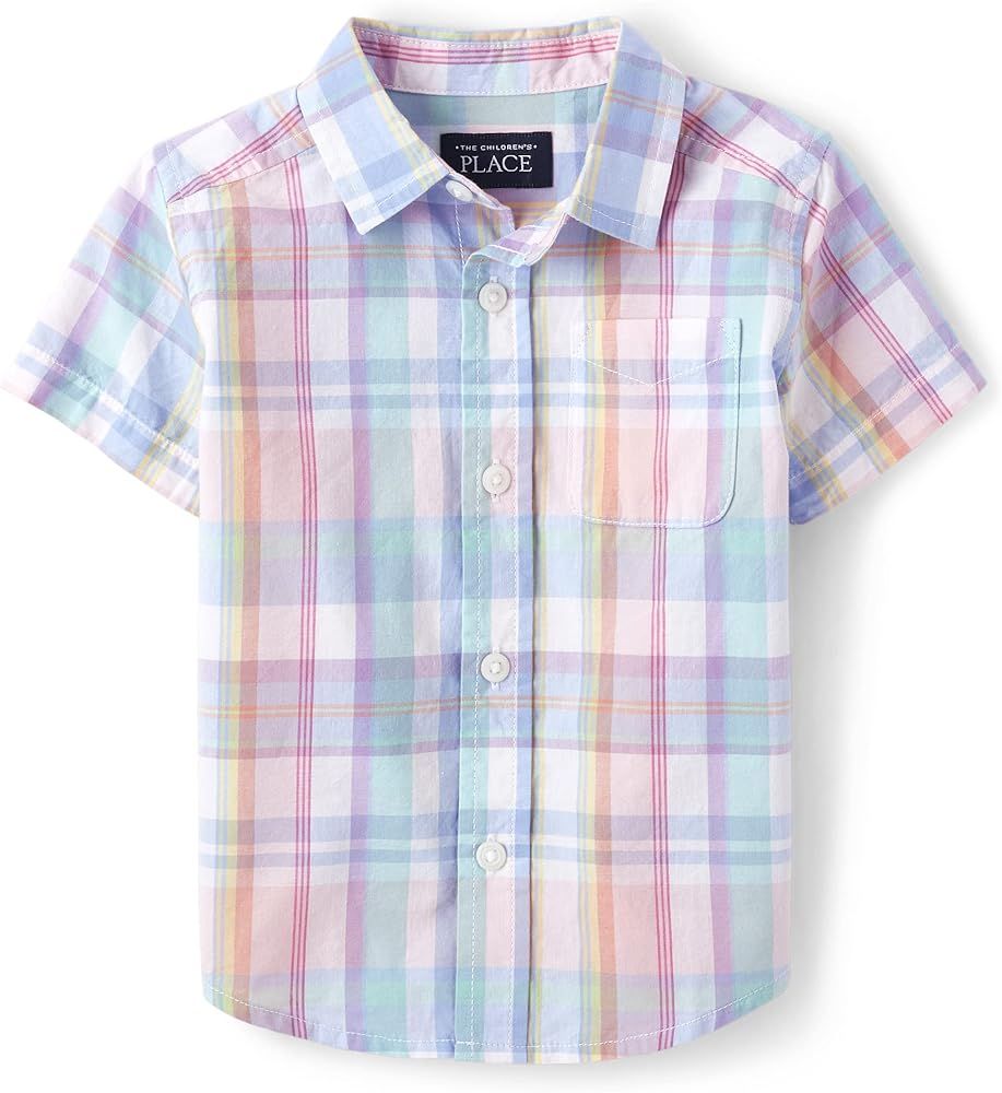 The Children's Place baby boys Short Sleeve Button Down Shirt | Amazon (US)
