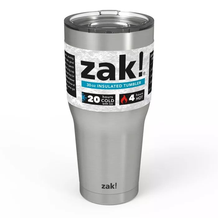 Zak! Designs 30oz Double Wall Stainless Steel Cascadia Tumbler - Violet | Target