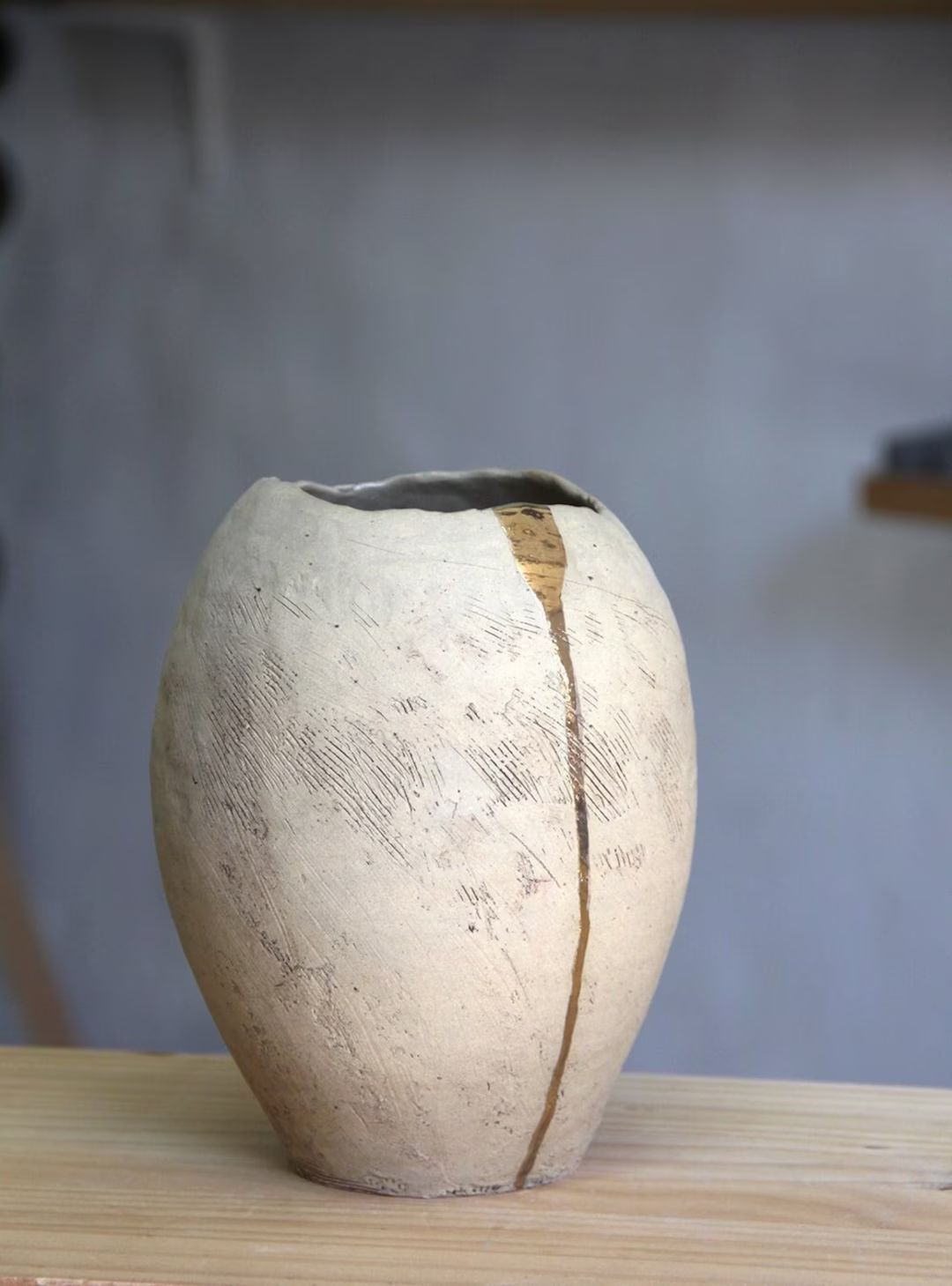 White Gold Vase, Large Vase, Ceramic Vase, Ceramic Decor, Artistic Vase, Minimalist Vase, Modern ... | Etsy (US)