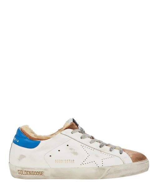 Golden Goose Superstar Shearling-Lined Low-Top Sneakers | Shop Premium Outlets