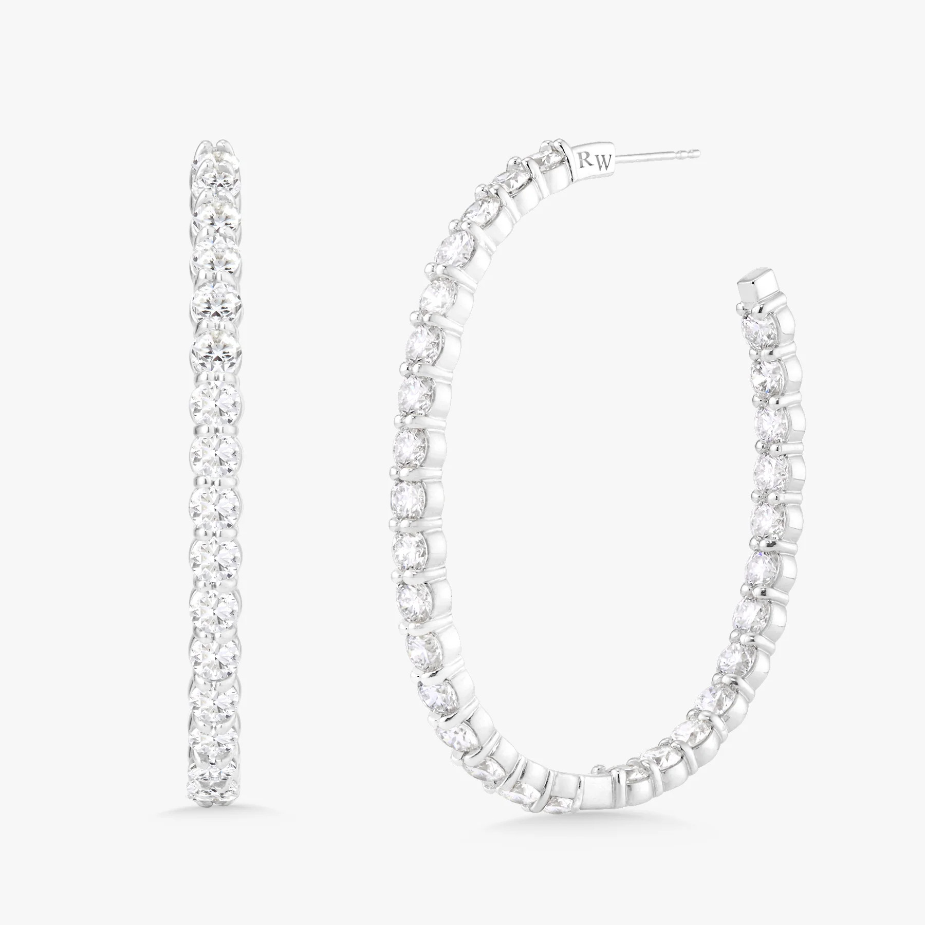 Mama's Georgie Diamond Hoop Earrings 13.92 ctw | RW Fine Jewelry