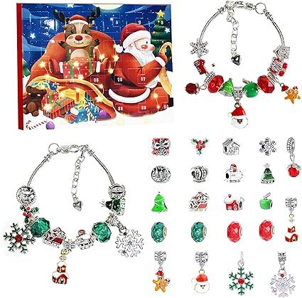 Advent Calendar for Girls, Christmas Countdown Calendar 2021, DIY Charm 24 Days Xmas Countdown Ca... | Amazon (US)