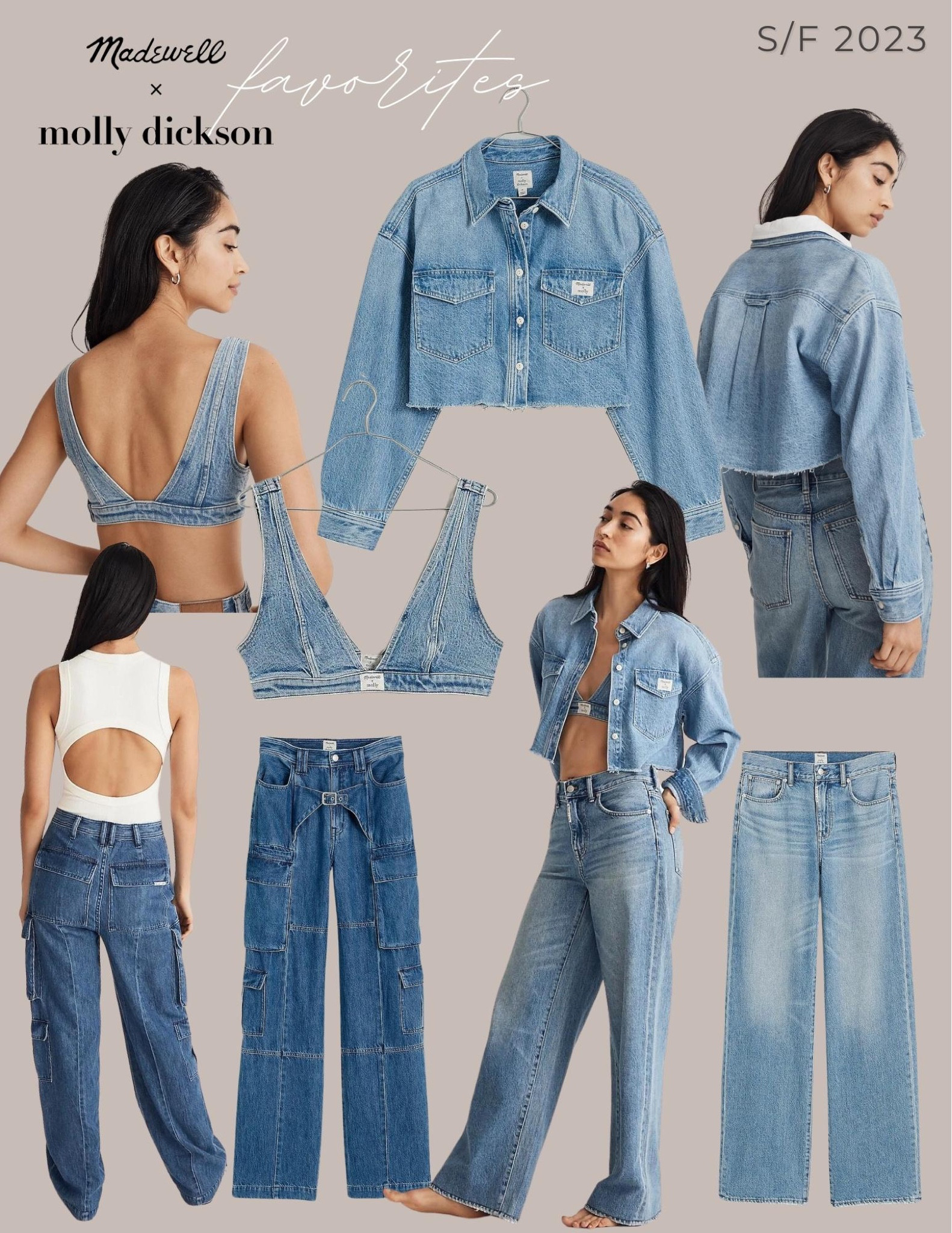 Madewell x Molly Dickson 
my favorite pieces from the new collab!!😍✨

Jeans for curvy girls, flattering jeans, light wash jeans, high waisted jeans, cool girl jeans, cool girl denim, that girl, denim bralette, denim top, cargo jeans, cargo pants, low rise jeans

#LTKstyletip