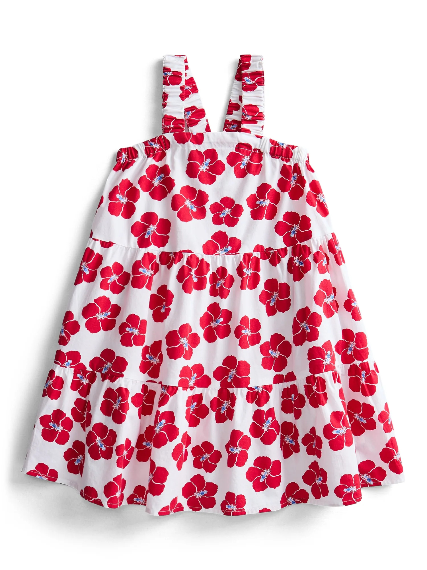 Wonder Nation Girls Cotton Tiered Swing Dress, Sizes 4-18 & Plus | Walmart (US)