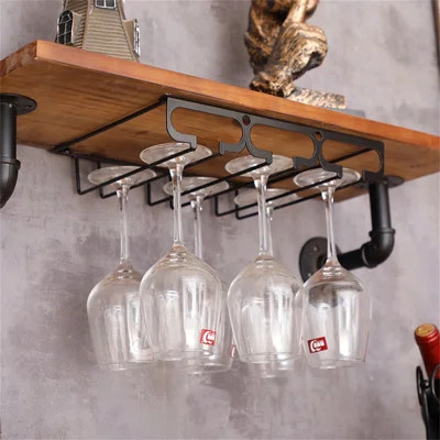 Dorinel Hanging Wine Glass Rack Black | Wayfair North America
