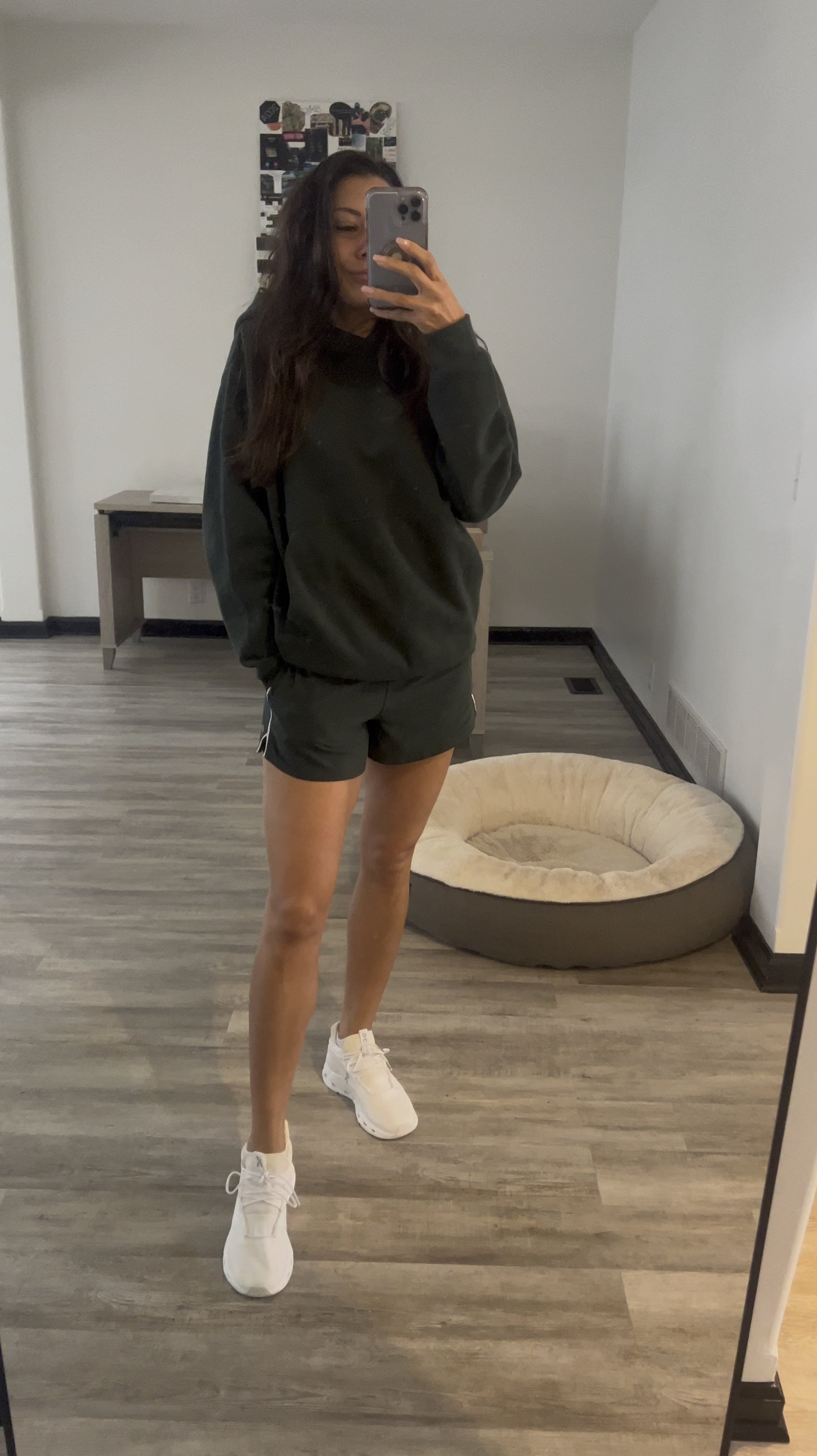 Legacy green Lululemon New arrivals! I am wearing a 4 in the relax fit shorts and a small in Steady state hoodie! 

#LTKFitness #LTKActive #LTKBacktoSchool