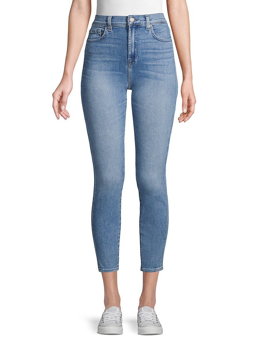 7 For All Mankind Women's Gwenevere High-Rise Skinny Ankle Jeans - Polar Sky - Size 28 (4-6) | Saks Fifth Avenue OFF 5TH