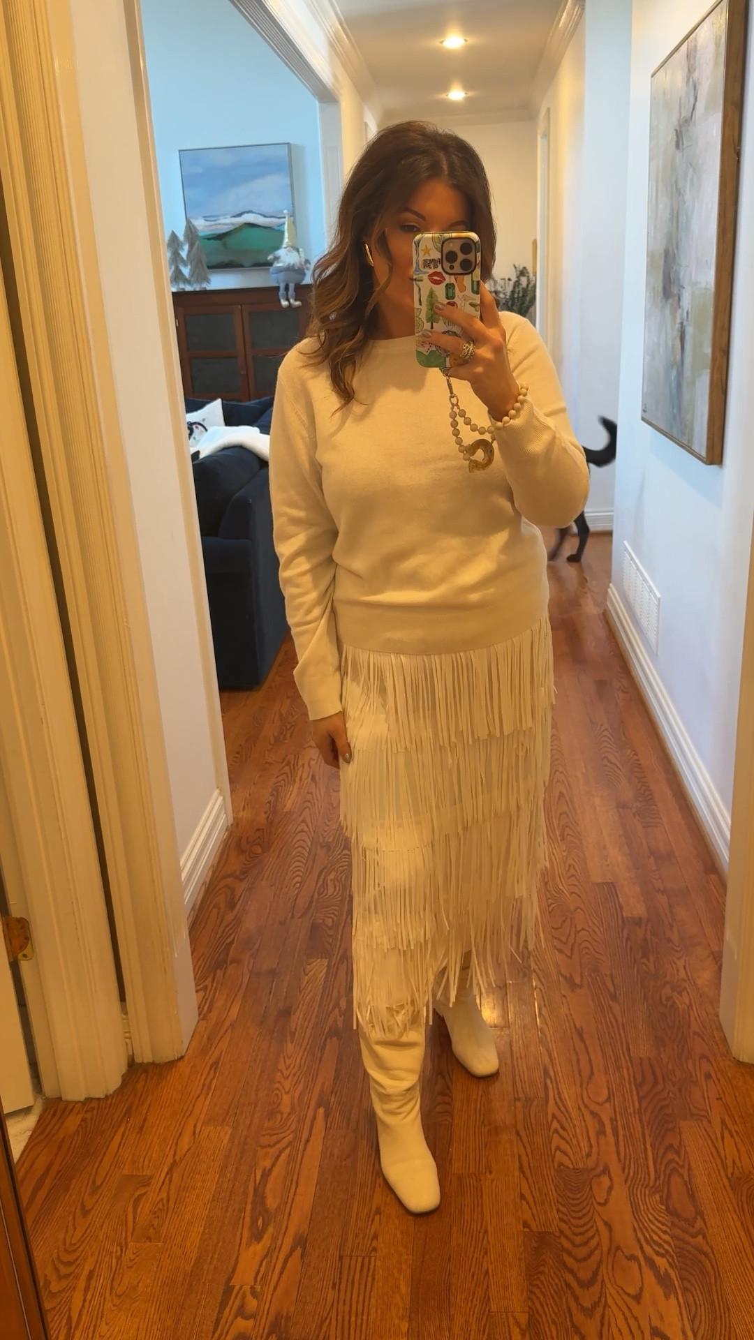 what I wore to Santa Brunch with the kiddos 🎅🏽


how fun is this fringe skirt?? wearing it with my favorite cashmere sweater from quince (size 10 in skirt & large in sweater)

#LTKootd #LTKFindsUnder100 #LTKHoliday