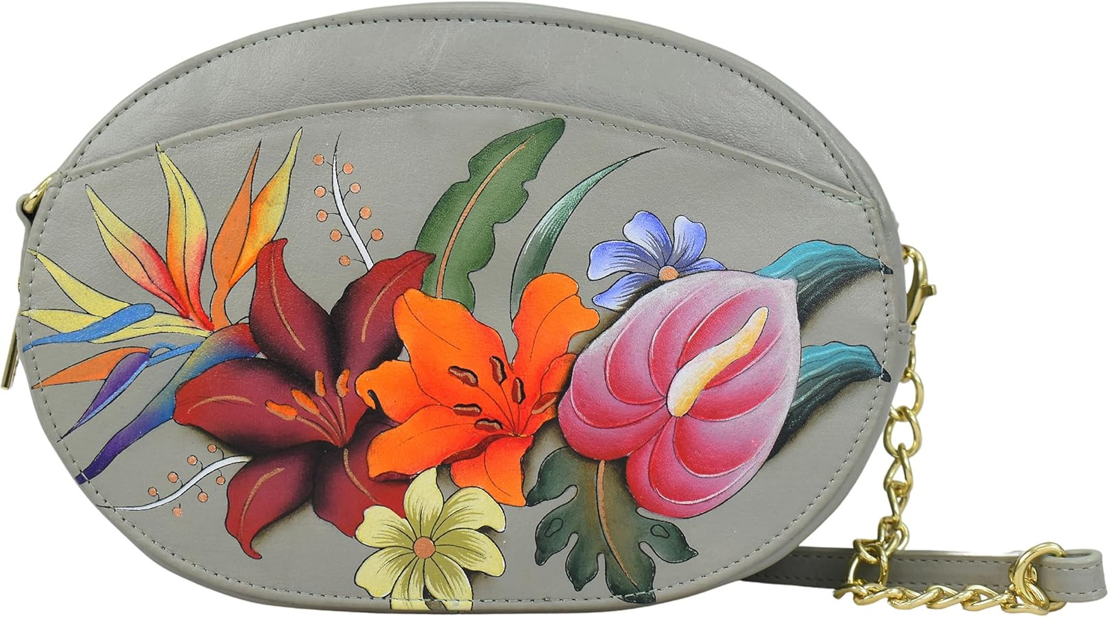 Anuschka Crossbody Bag, Women’s Hand-Painted Genuine Leather Handbag | Amazon (US)