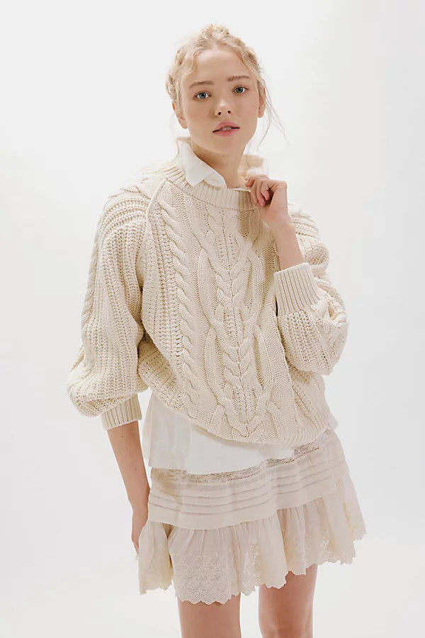 Frankie Cable Knit Sweater | Free People (Global - UK&FR Excluded)