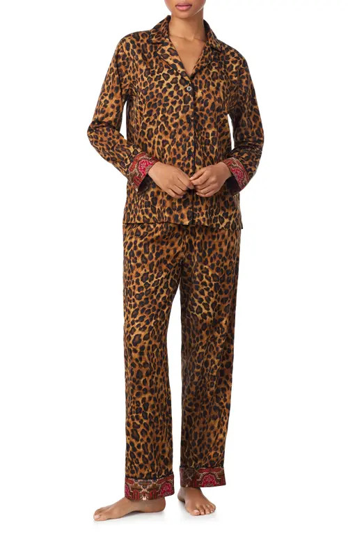 Lauren Ralph Lauren Leopard Cotton Blend Pajamas at Nordstrom, Size X-Large | Nordstrom