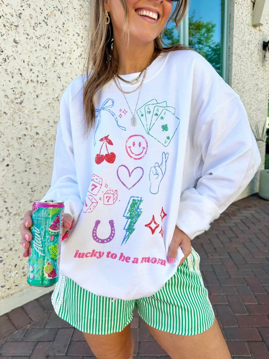 ‘Lucky Mom Dopamine Doodles’ Sweatshirt | United Monograms
