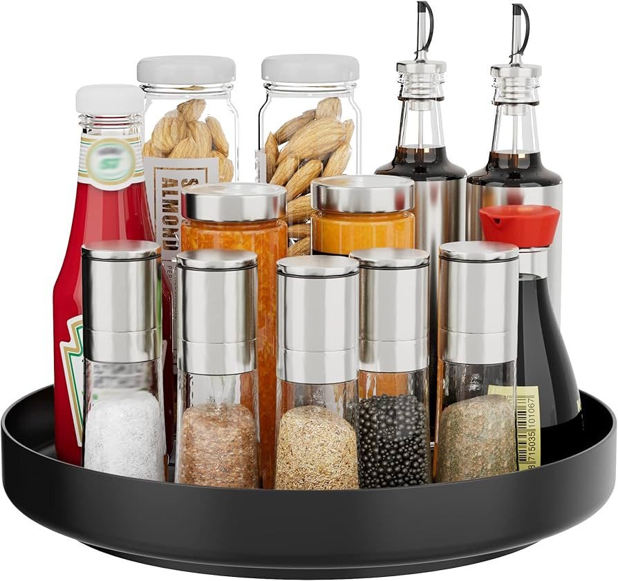 Ovicar Lazy Susan Turntable Organizer - 11 inch Rotating Spice Rack Metal Lazy Susan for Cabinet ... | Amazon (US)