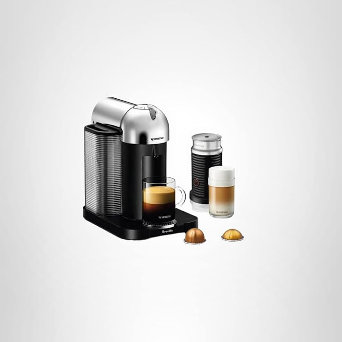 Nespresso Vertuo Coffee and Espresso Maker by Breville, Chrome with Aeroccino Milk Frother | Amazon (US)