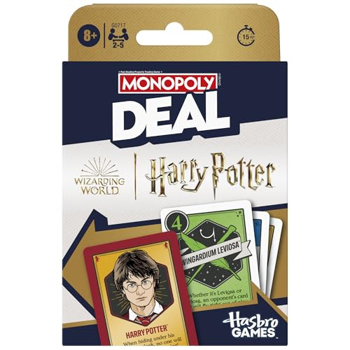 Monopoly Deal: Harry Potter Card Game | Family Games for Kids and Adults | Ages 8 and Up | 2 to 5 Players | 15 mins. | Travel Size | Amazon (US)