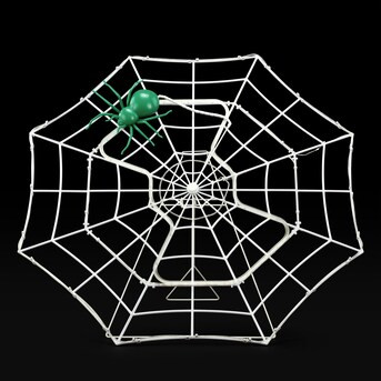 Mr. Halloween 48-in Lighted Spider Web Hanging Decoration | Lowe's