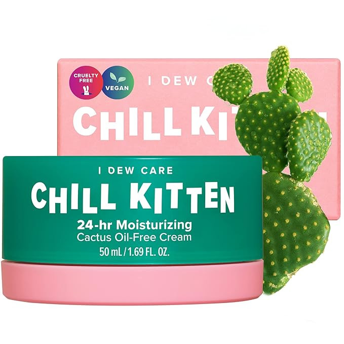 I DEW CARE Chill Kitten I 24-hr Moisturizing Cactus Oil-free Face Moisturizer Cream I Facial Aloe... | Amazon (US)