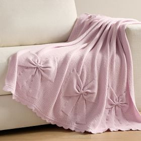 LoveShackFancy Knit Bow Throw | Pottery Barn Teen