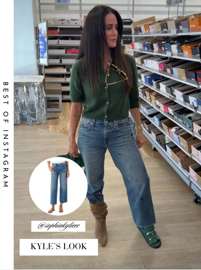 Kyle Richards' Paint Splatter Jeans 📸= @sophiakylieee 

 
