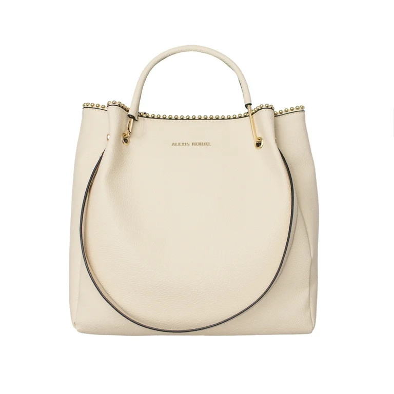 Alexis Bendel Cream Women’s Vegan Leather Multi-Style Shopper Tote Handbag | Walmart (US)