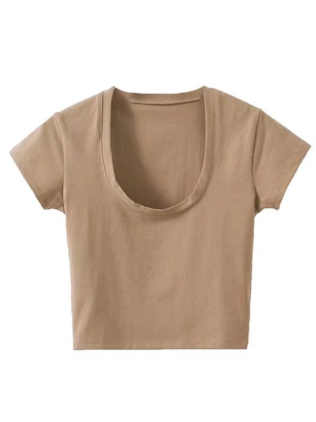 'Cici' Basic U-neck Cropped Top (5 Colors) | Goodnight Macaroon