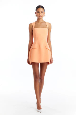 Amanda Uprichard Bethany Skort Romper in Guava - Size S | Amanda Uprichard