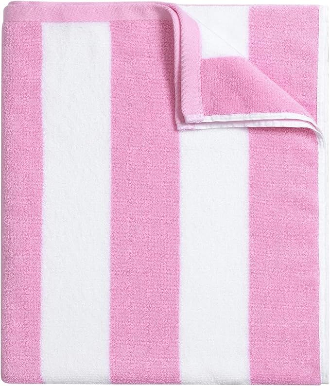 Bornbay Large Beach Towel Oversized - 40"X70" Big Cute Beach Towel, Extra Large Thick Pink Beach ... | Amazon (US)