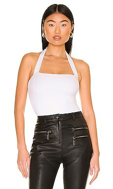 superdown Candice Halter Bodysuit in White from Revolve.com | Revolve Clothing (Global)