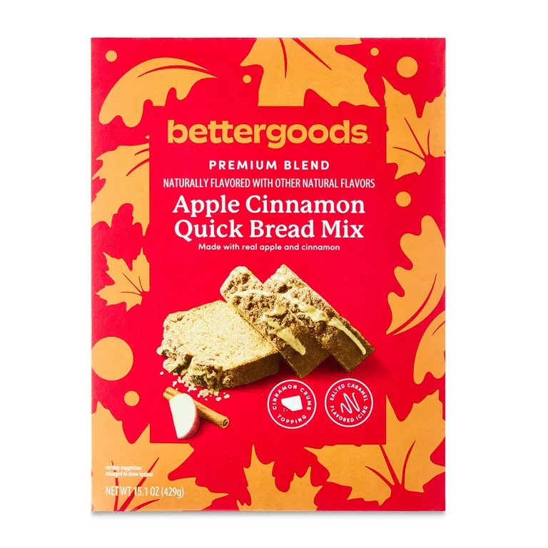bettergoods Apple Cinnamon Quick Bread Mix with Crumble & Icing , 15.1 oz | Walmart (US)