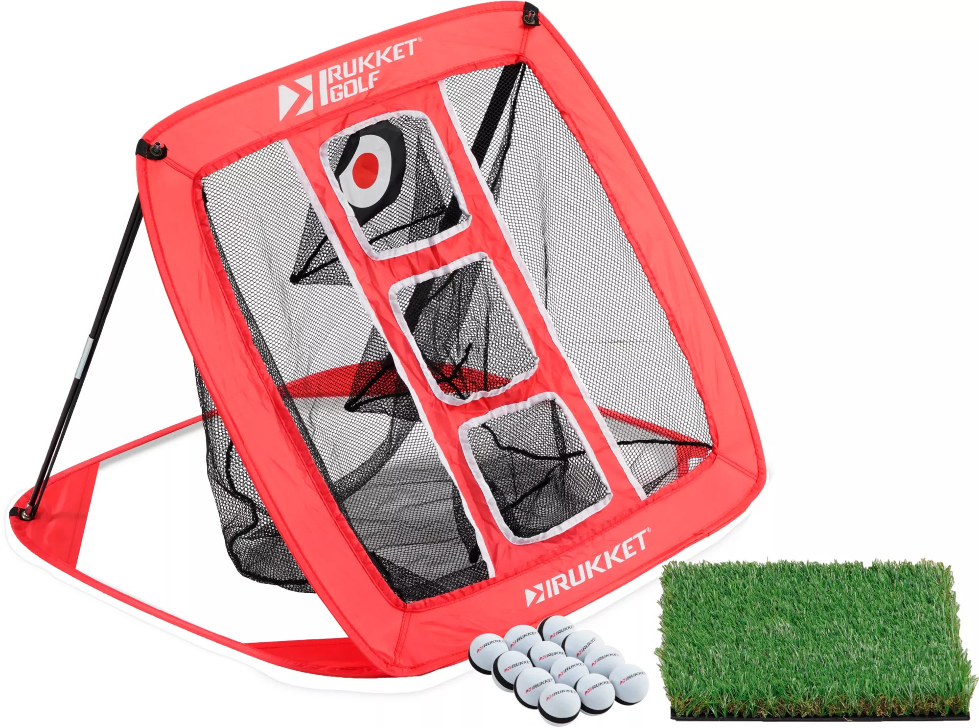 Rukket Chipping Net With Turf Mat & 12 Practice Balls, metal | Dick's Sporting Goods