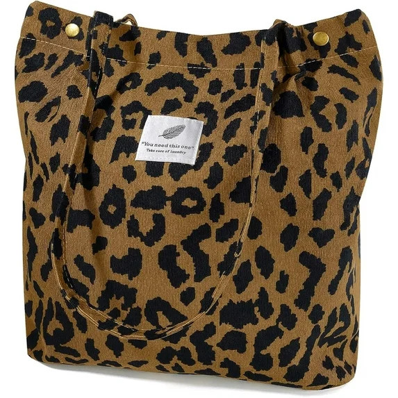 Ayieyill Corduroy Tote Bag for Women Girl Lady Large Corduroy Bag Canvas Shoulder Bag and Handbag... | Walmart (US)