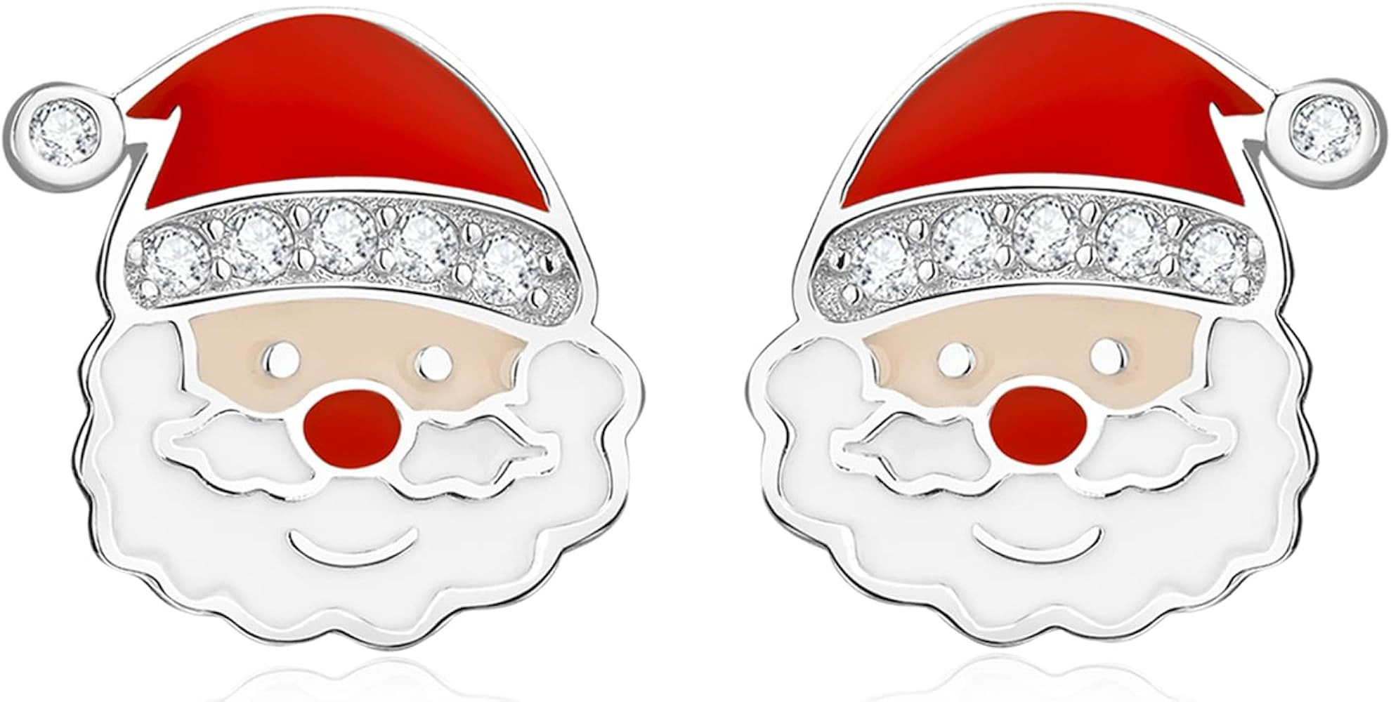 Christmas Reindeer Snowman Santa Christmas Tree Earrings for Women Sterling Silver Hypoallergenic... | Amazon (US)