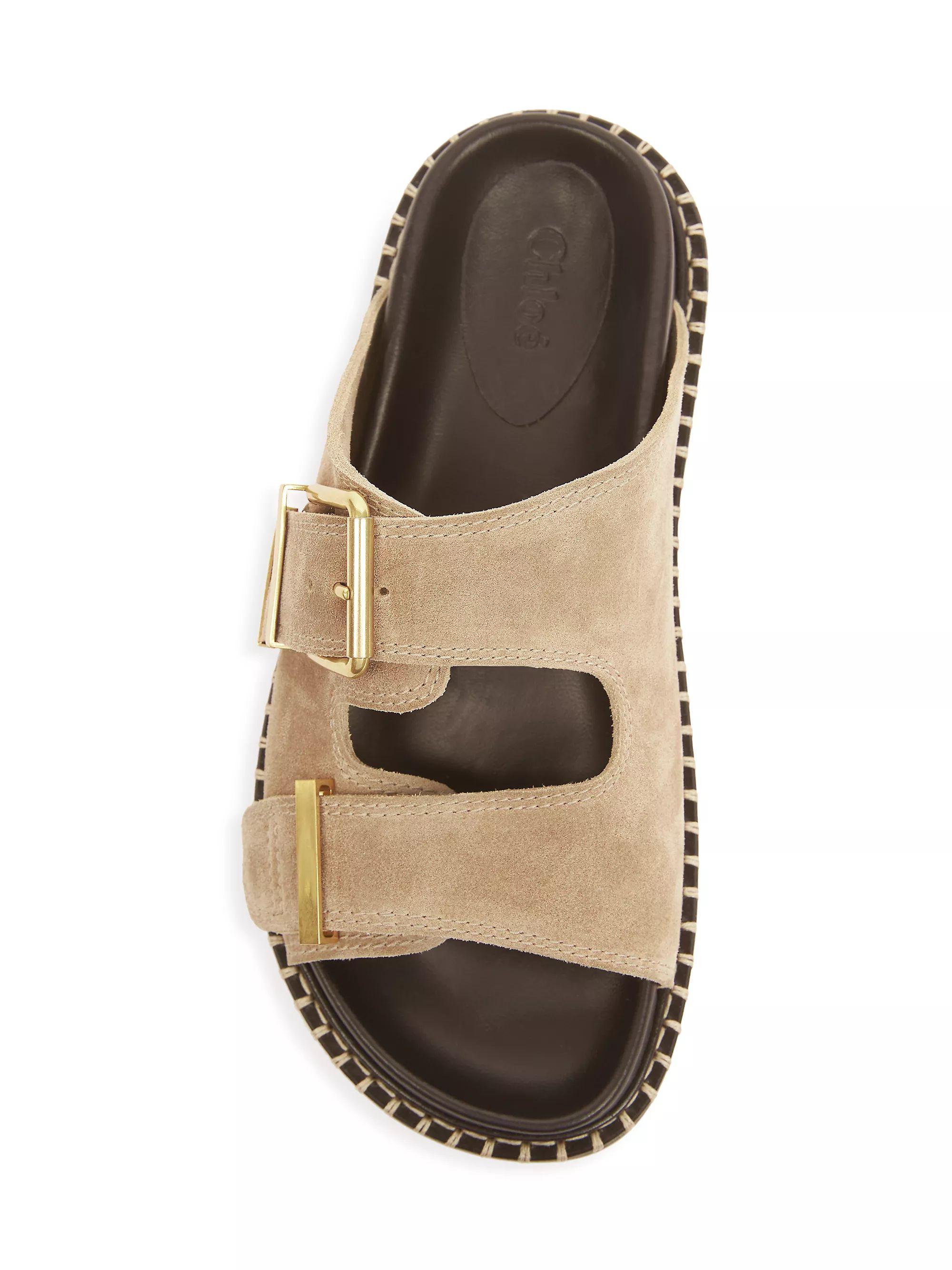 Shop Chloé Rebecca Double-Buckle Slide Sandals | Saks Fifth Avenue | Saks Fifth Avenue