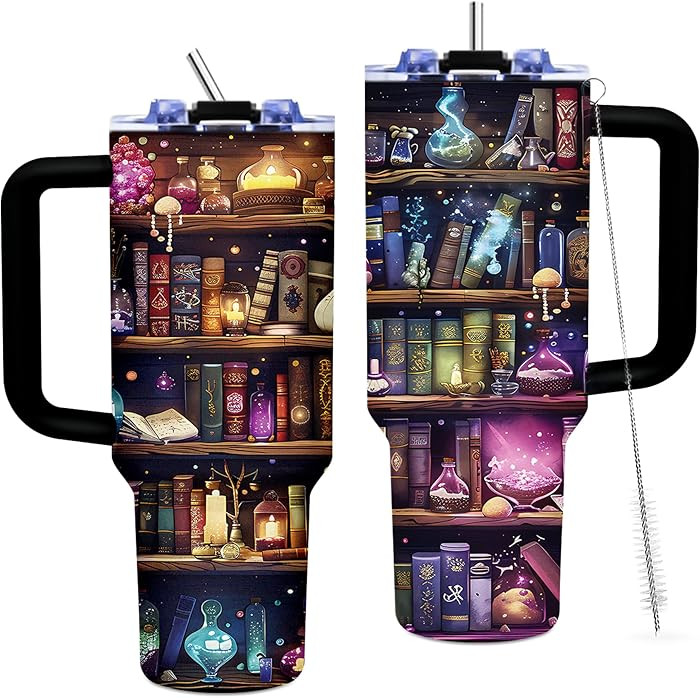 Book Lovers Gifts 40oz Tumbler with Handle and Straw, Book Tumbler for Friend, Bookish Gifts for ... | Amazon (US)