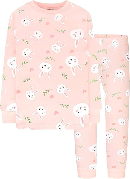 DAUGHTER QUEEN Girls 4 Pieces Cotton Pajamas Size 18 Months-12 Years | Amazon (US)
