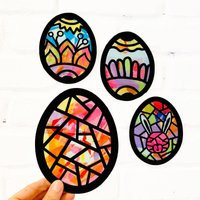 Easter Egg Suncatcher Kit - Arts & Crafts For Kids Craft Spring Garland Homeschool Or Classroom Activity | Etsy (US)
