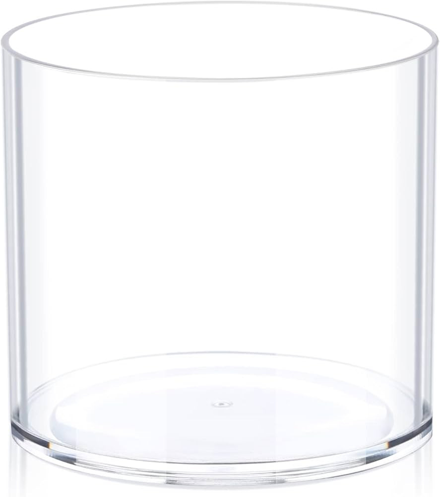 Flower Clear Plastic Vase Centerpiece for Home, Wedding Party, Clear Cylinder Wide Vase for Flowe... | Amazon (US)