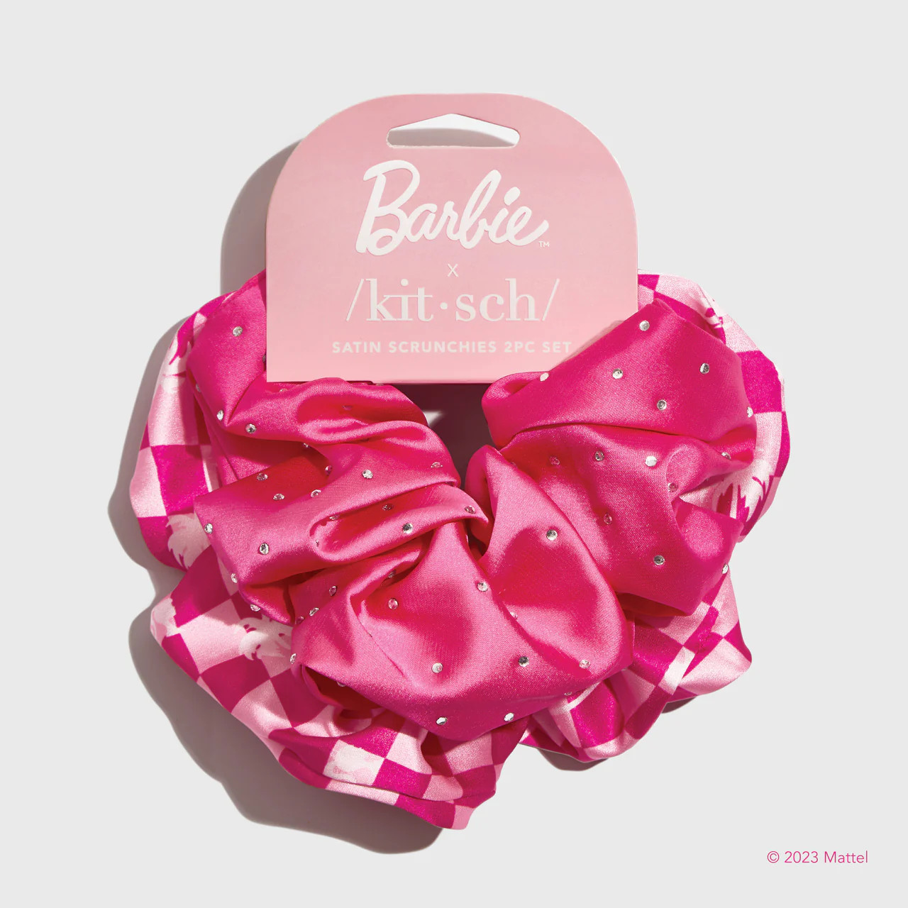 Elevate Your Style with Barbie x Kitsch Satin Brunch Scrunchies 2pc | Kitsch