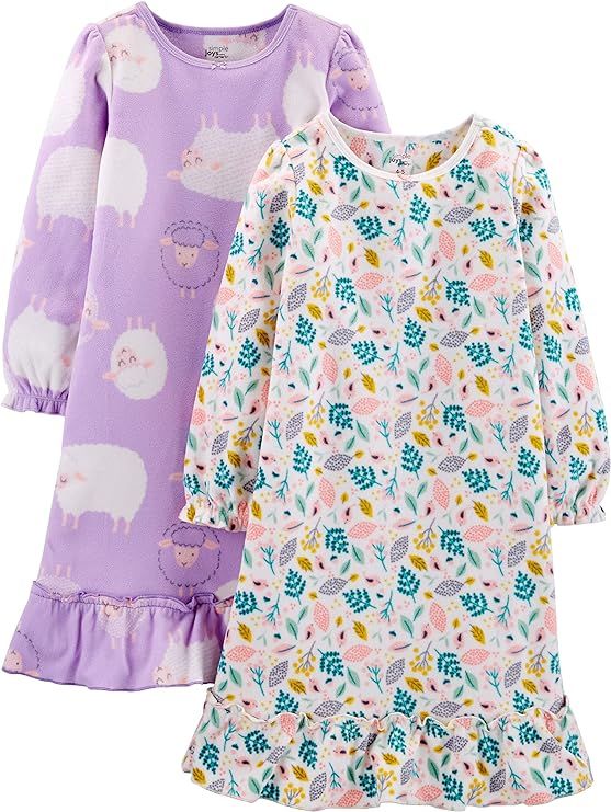 Simple Joys by Carter's Girls' Fleece Nightgowns, Pack of 2 | Amazon (US)
