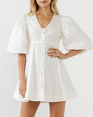 Endless Rose Buttons Front Mini Dress | Express